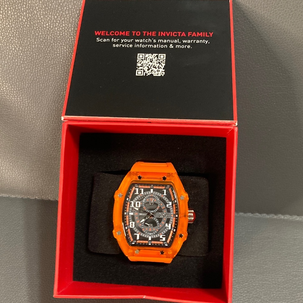 Invicta Racing Cyclone Men's Watch - 48.5mm, Orange (48446) - Picture 2 of 7
